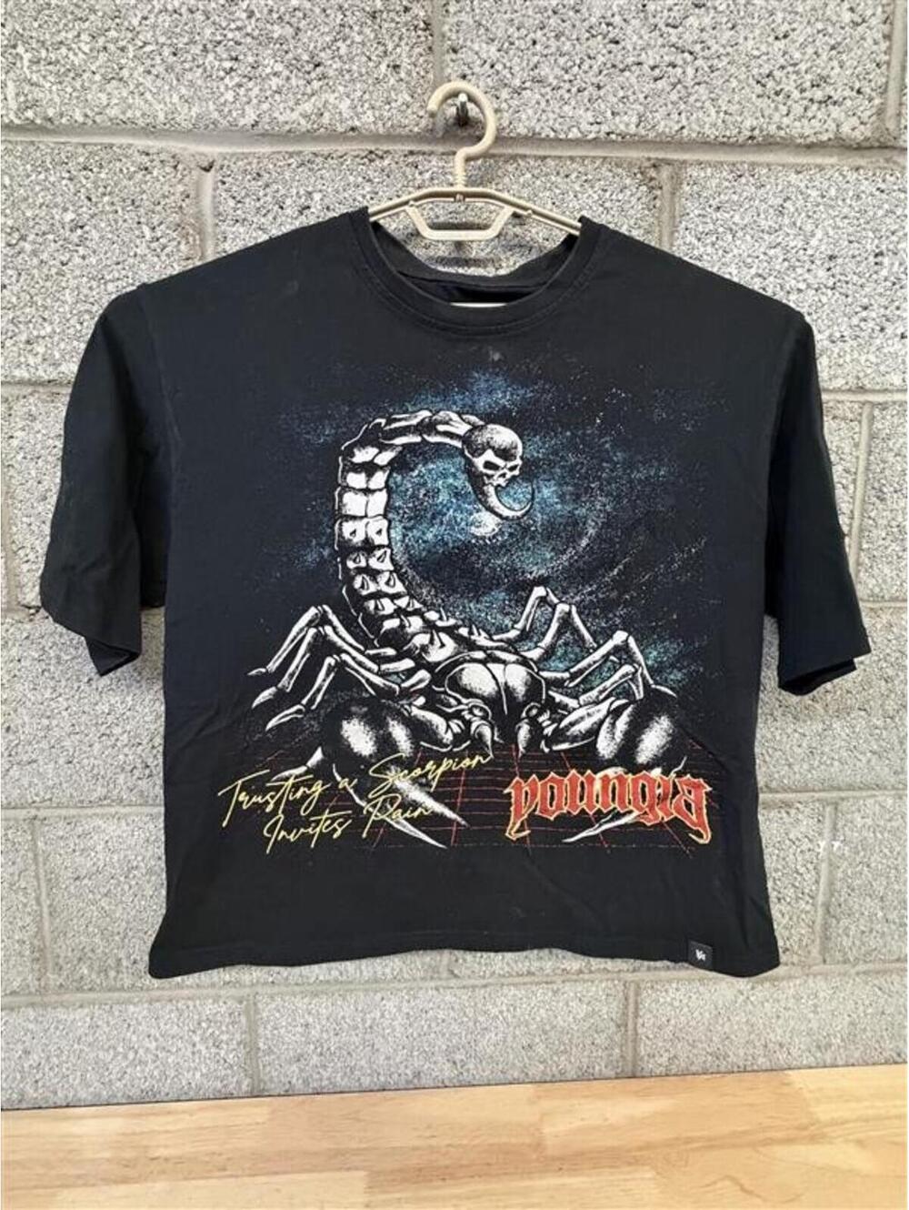 YoungLA Scorpion Graphic Tee Size XL 2020s Black Streetwear